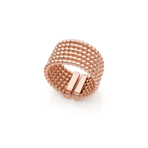 Anello Fascia Unoaerre in Bronzo Rosè a Palline