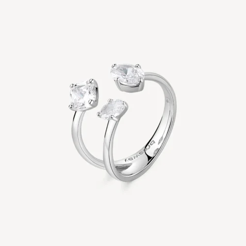 anello regolabile bianco fancy brosway