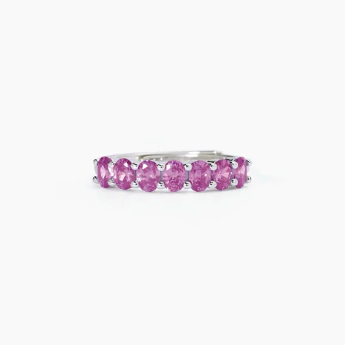 Anello Riviera Mabina Gioielli in Argento con Tormalina Rosa sintetica