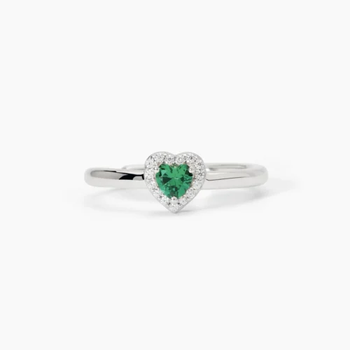 anello regolabile cuore verde mabina gioielli