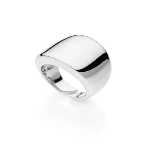 anello donna fascione onda oro bianco unoaerre