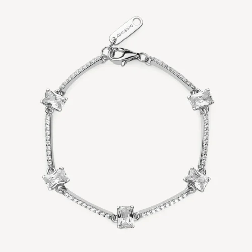 bracciale tennis bianco argento fancy brosway