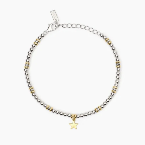 bracciale bicolore stella argento mabina