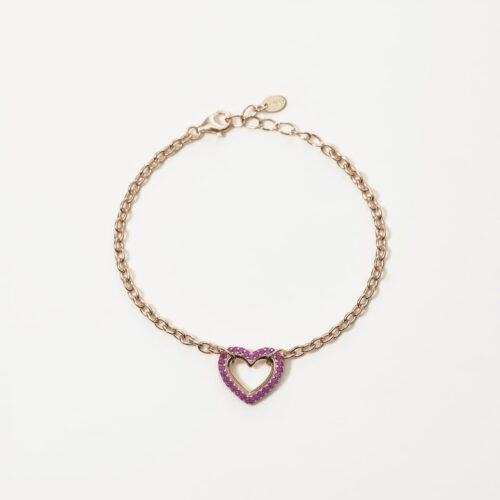 Bracciale Mabina Gioielli in Argento Dorato con Cuore