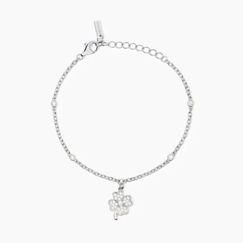 bracciale donna argento quadrifoglio mabina