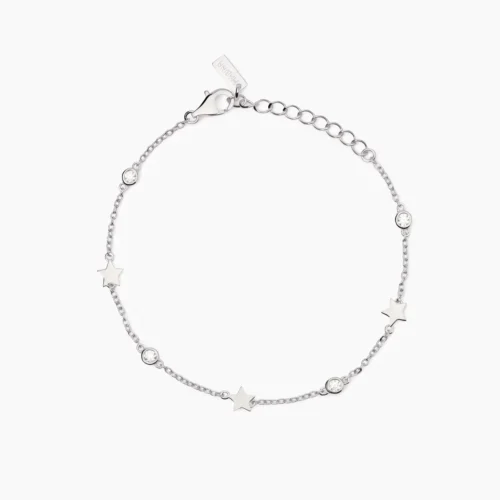 bracciale argento stelline zirconi mabina