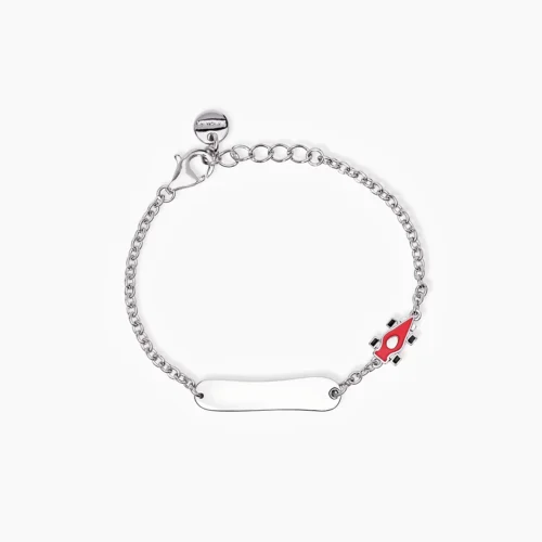 bracciale bambino targhetta argento mabina