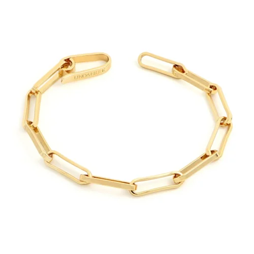 Bracciale Unoaerre in Bronzo Dorato Ovale