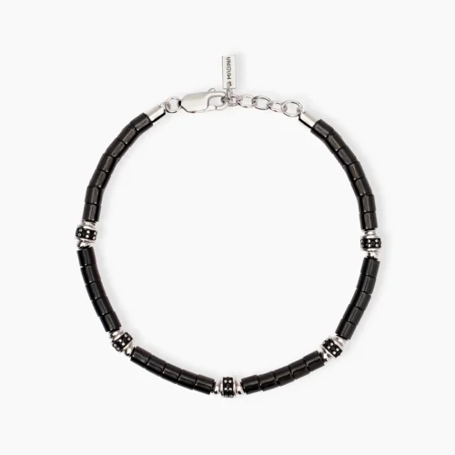 bracciale uomo ceramica nera mabina