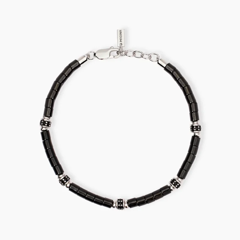 bracciale uomo ceramica nera mabina