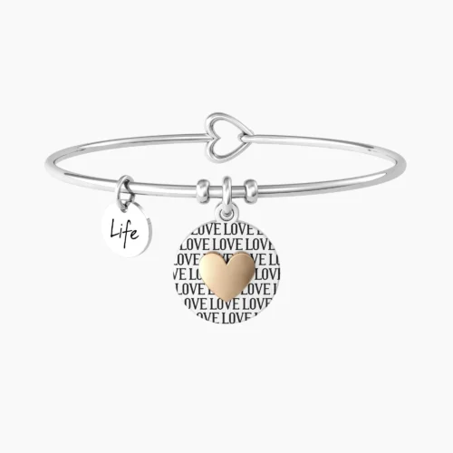 bracciale rigido kidult love con cuore