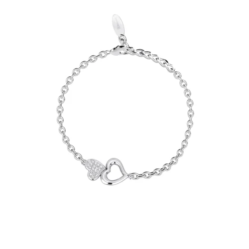 bracciale acciaio 2jewels cuore zirconi donna