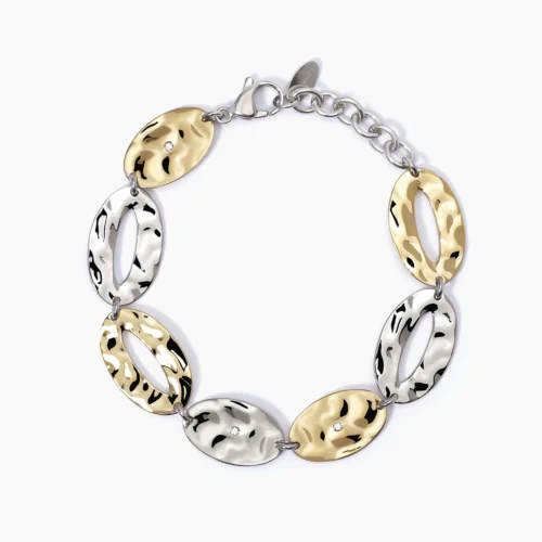 bracciale acciaio donna bicolore ovale 2jewels