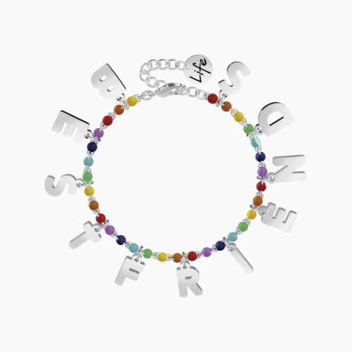 Bracciale Kidult con palline colorate e ciondoli pendenti BEST FRIENDS