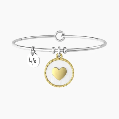 bracciale cuore kidult con cuore dorato