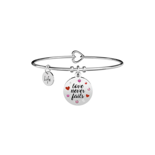 Bracciale Kidult con scritta Love Never Fails