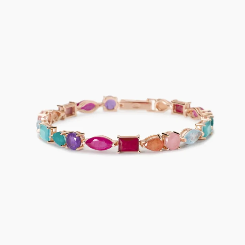 bracciale argento multicolor santorini mabina