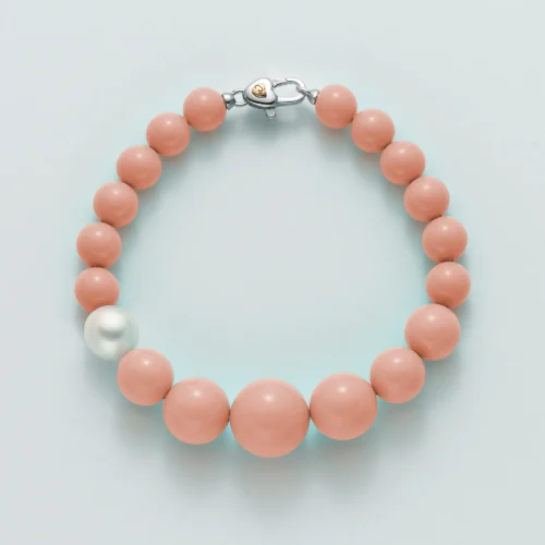 bracciale corallo rosa perla miluna terra e mare