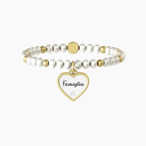 Bracciale Kidult Family Perle Cuore Famiglia