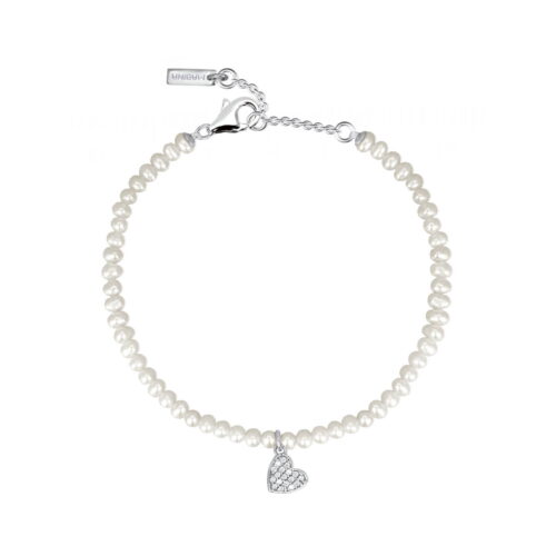 Bracciale Mabina Gioielli con Perle e Cuore