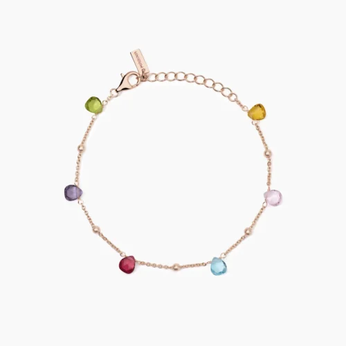 bracciale argento rosè multicolor mabina