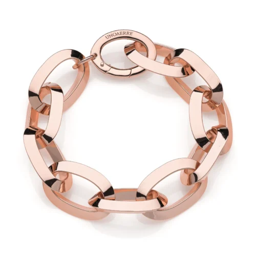 Bracciale Unoaerre in Bronzo Rosè Maglie Ovali