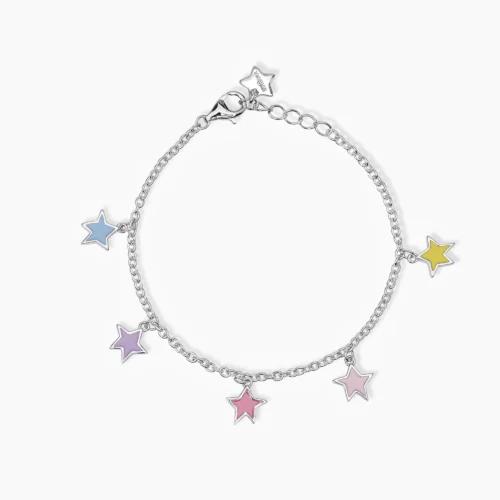 Bracciale Mabina Junior in Argento con Stelline smaltate