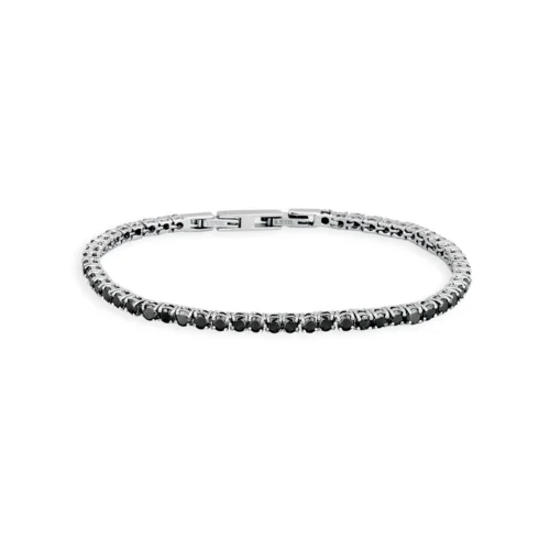 tennis uomo bracciale zirconi neri 2jewels