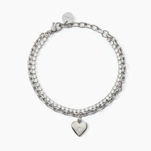 bracciale donna acciaio tennis cuore 2jewels