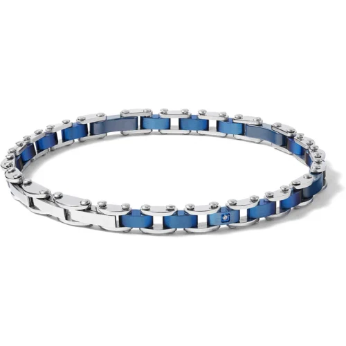 Bracciale Uomo in Acciaio, Ceramica e Zircone Comete Gioielli