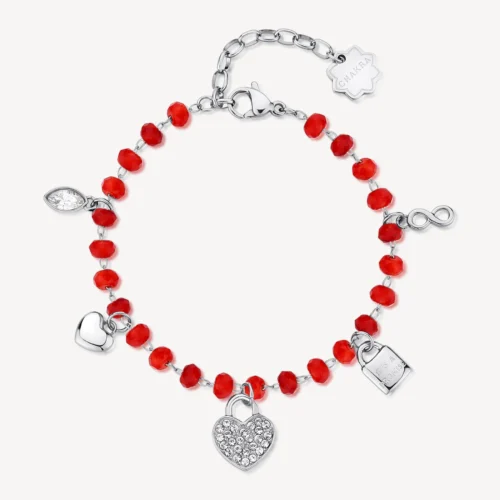 bracciale san valentino brosway cuore rosso