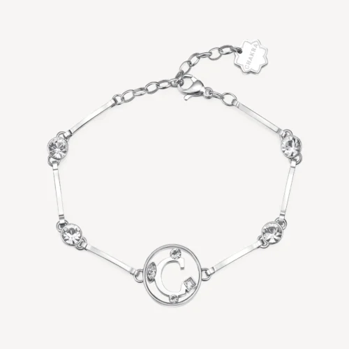 bracciale in acciaio con iniziale c brosway chakra