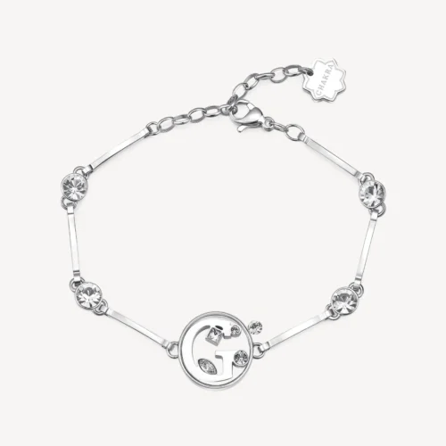 bracciale in acciaio con lettera g brosway donna chakra