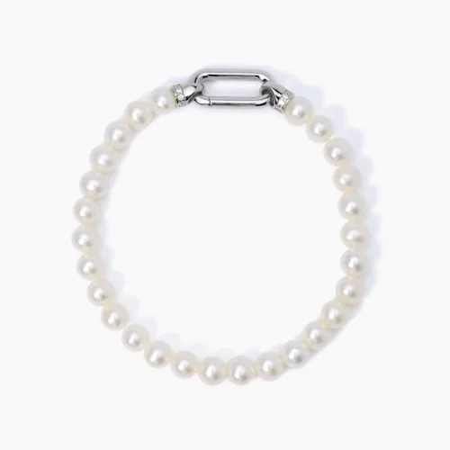 bracciale in argento con perle mabina gioielli donna