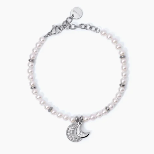 bracciale donna perle luna acciaio 2jewels