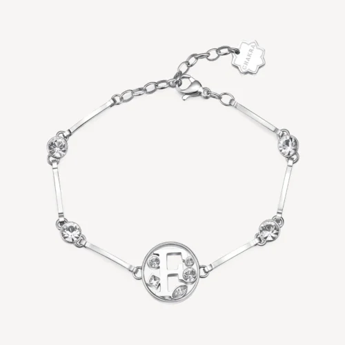 bracciale semi rigido con iniziale F brosway chakra donna