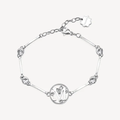 bracciale semi rigido con iniziale M brosway chakra donna