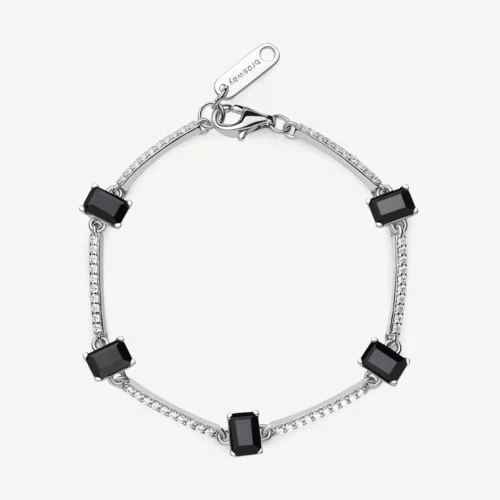 bracciale tennis nero fancy brosway