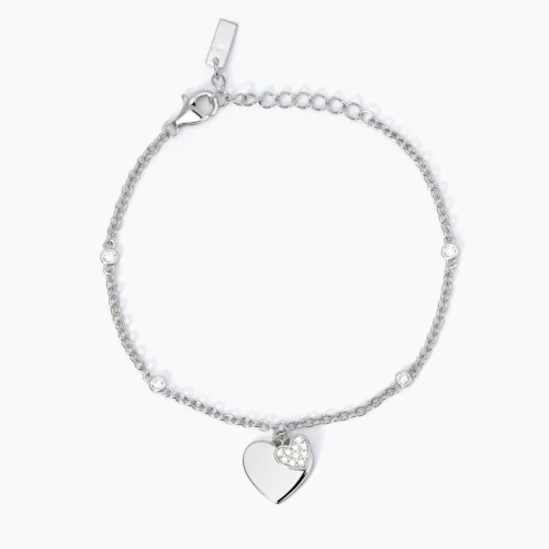 bracciale donna con cuore da incidere mabina gioielli