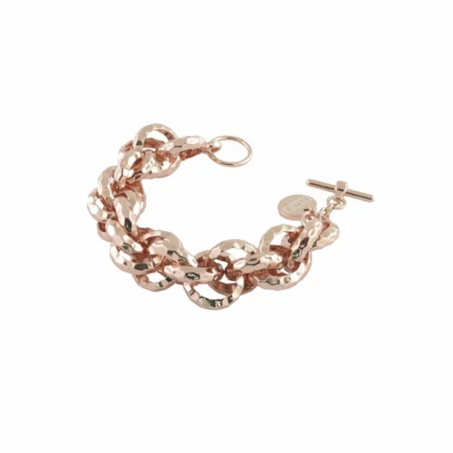 bracciale donna ad anelli in oro rosa marca unoaerre