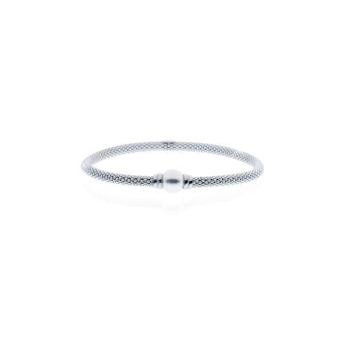 Bracciale con perla centrale in argento Unoaerre