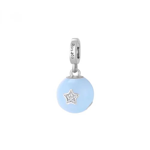 Charm Campanellino Rosato Gioielli Azzurro Storie in argento