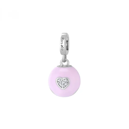 Charm Campanellino Rosa Rosato Gioielli Storie in argento