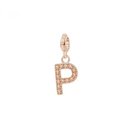 Charm Lettera P Rosato Gioielli in argento rosè