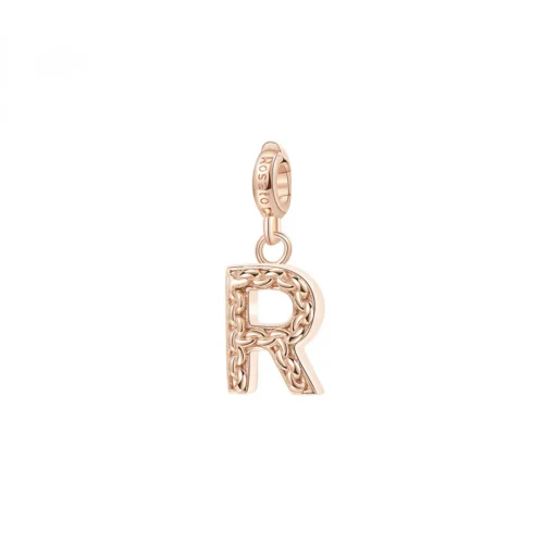 Charm Lettera R Rosato Gioielliin argento rosè