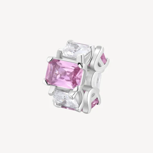 ciondolo charm rosa e bianco fancy brosway