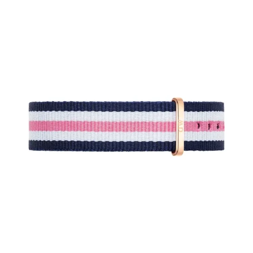 cinturino stoffa donna strisce rosa e blu daniel wellington