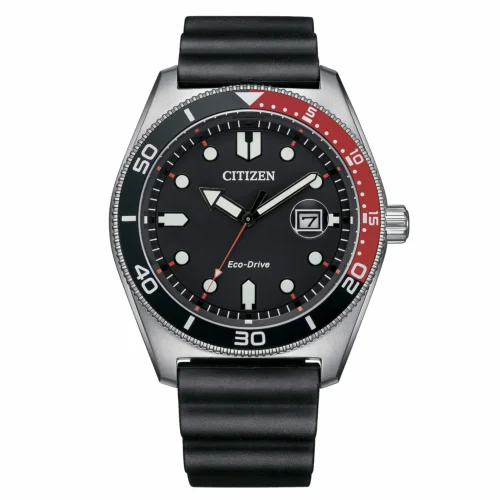 orologio uomo citizen rosso e nero eco drive