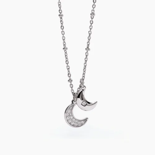 girocollo con luna acciaio donna 2jewels