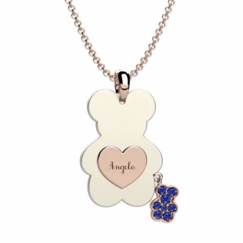 collana con orso blu mamma nanan bijou